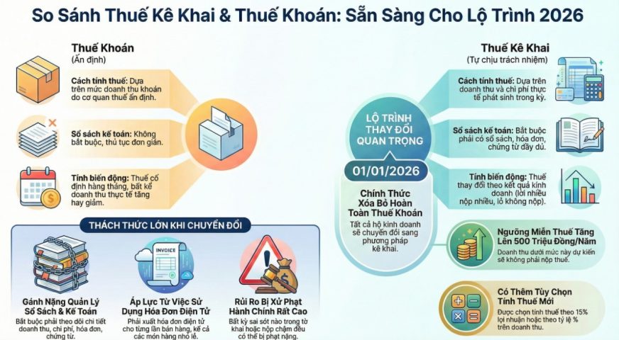 Thuế Khoán và Thuế Kê Khai: Hộ kinh doanh nên chọn hình thức nào có lợi hơn?